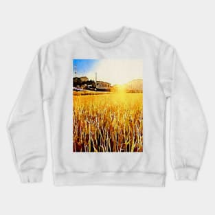 Golden Fields and Train Lines Crewneck Sweatshirt